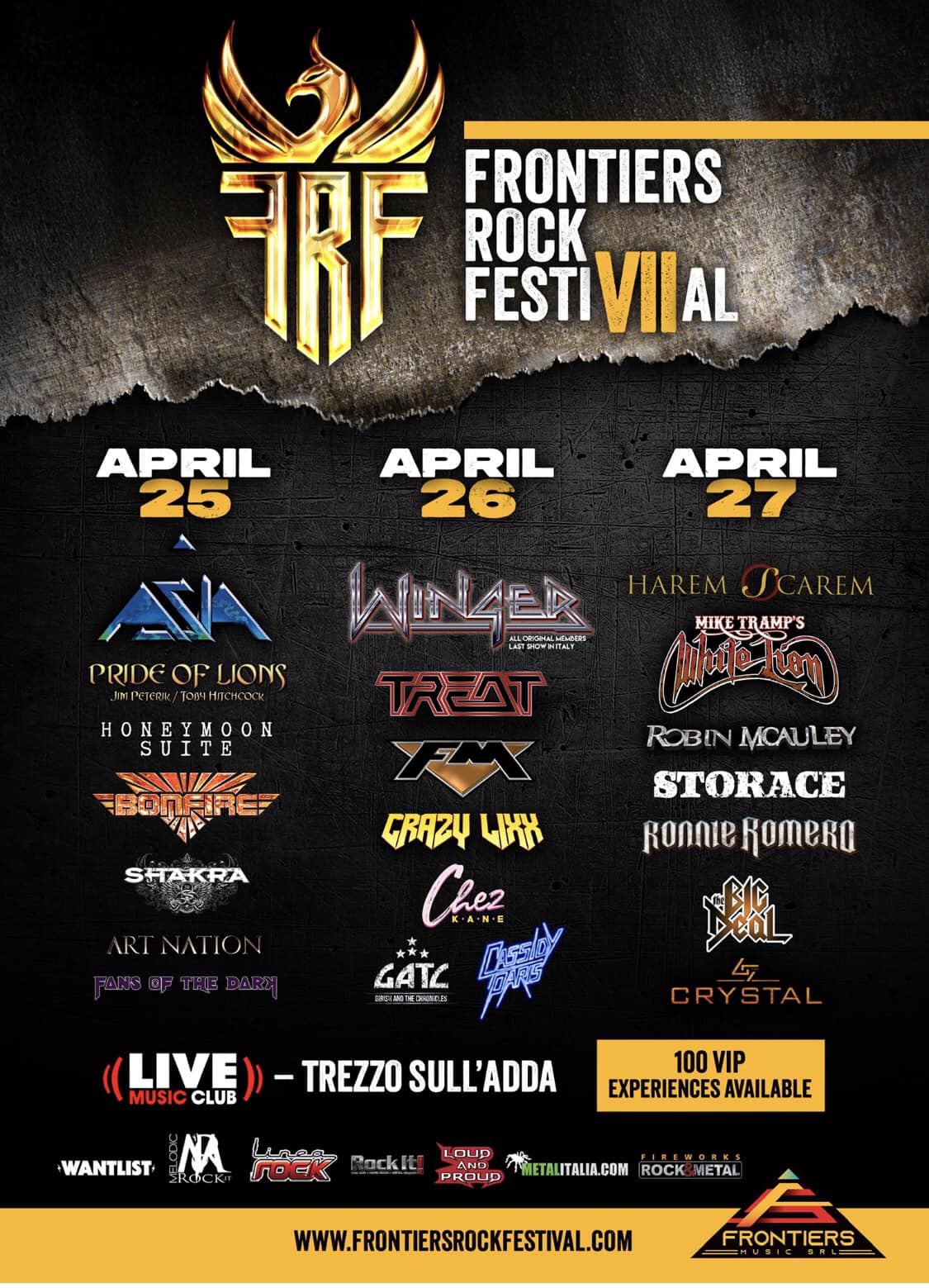 Frontiers Rock Festival VII - 25, 26, 27 April 2025