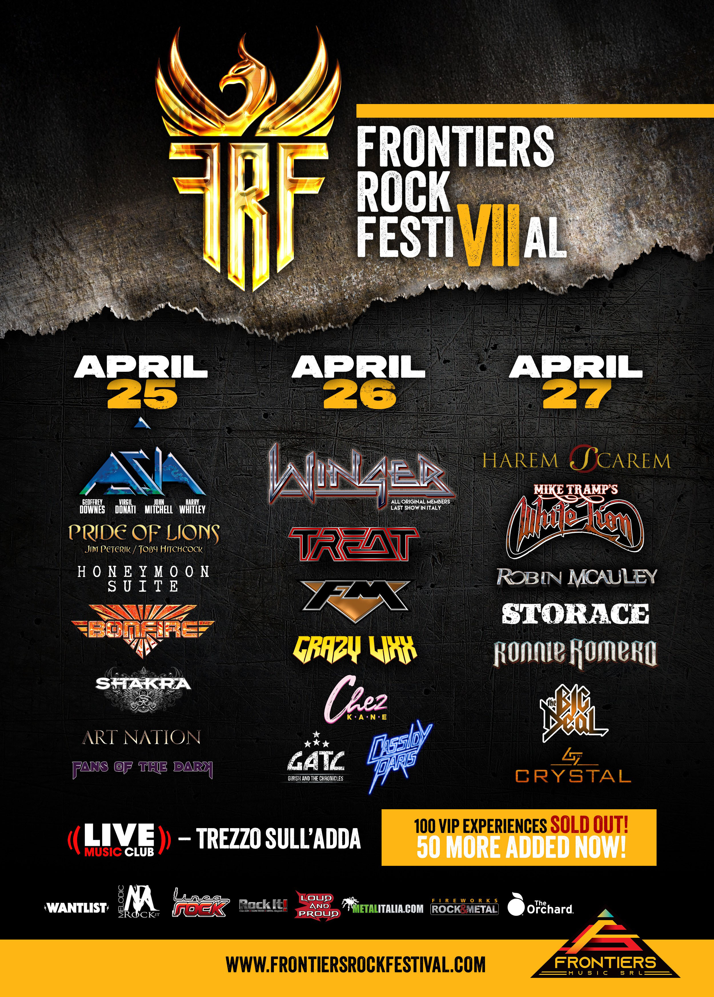 Frontiers Rock Festival VII - 25, 26, 27 April 2025